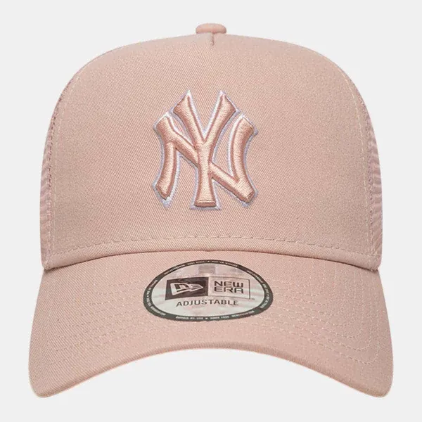 Gorra New York Yankees New Era Trucker rosa frontal Gorra New York Yankees New Era Trucker rosa frontal
