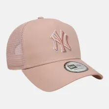 Gorra New York Yankees New Era Trucker rosa lateral Gorra New York Yankees New Era Trucker rosa lateral