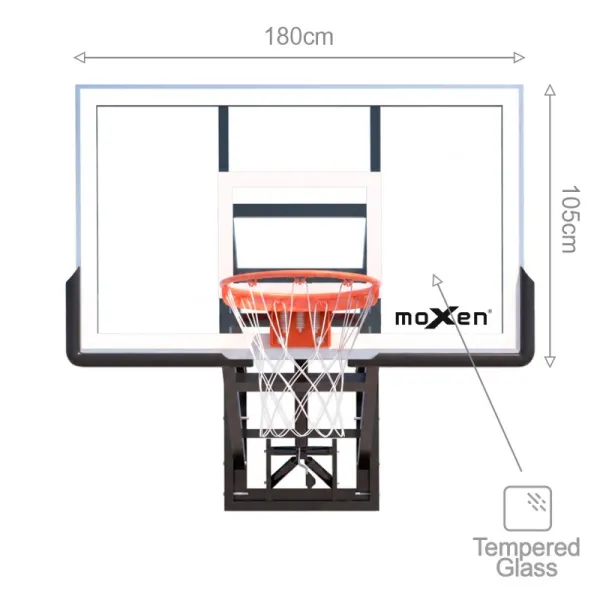 Tablero profesional Moxen Magic PRO de baloncesto - frontal Tablero profesional Moxen Magic PRO de baloncesto - frontal