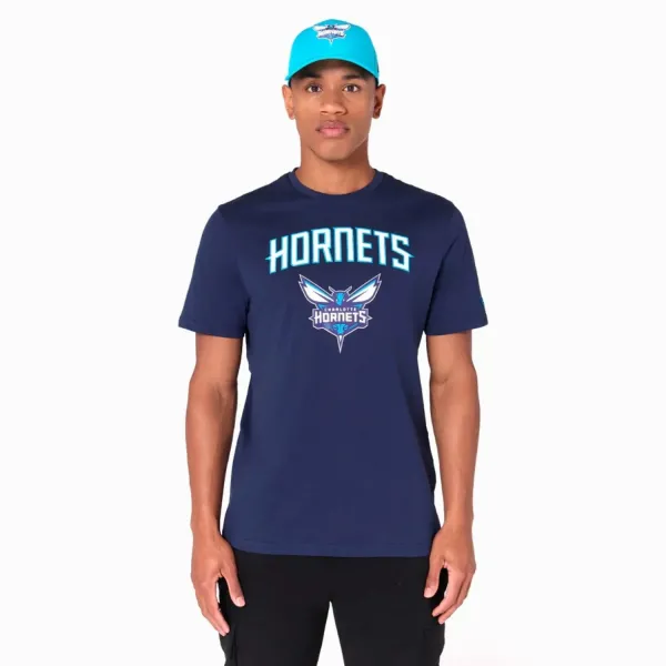 Camiseta Charlotte Hornets Team Logo New Era azul