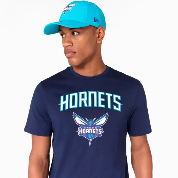 Camiseta Charlotte Hornets Team Logo New Era azul