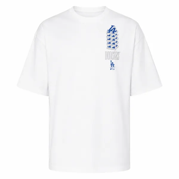 Camiseta MLB Dodgers Wordmark Oversized blanca New Era