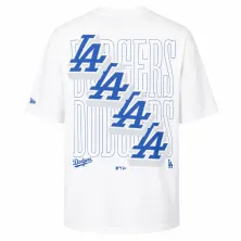 Camiseta MLB Dodgers Wordmark Oversized blanca New Era