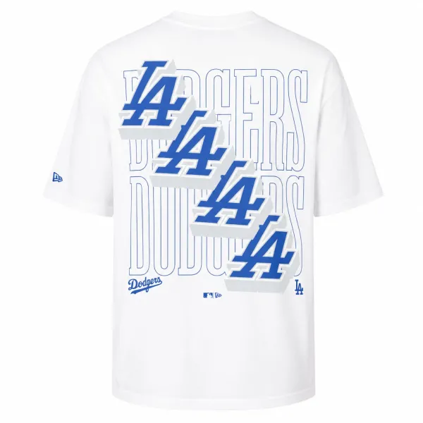 Camiseta MLB Dodgers Wordmark Oversized blanca New Era