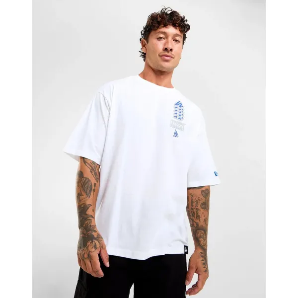 Camiseta MLB Dodgers Wordmark Oversized blanca New Era