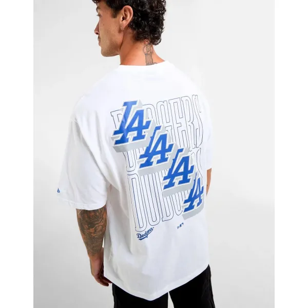 Camiseta MLB Dodgers Wordmark Oversized blanca New Era