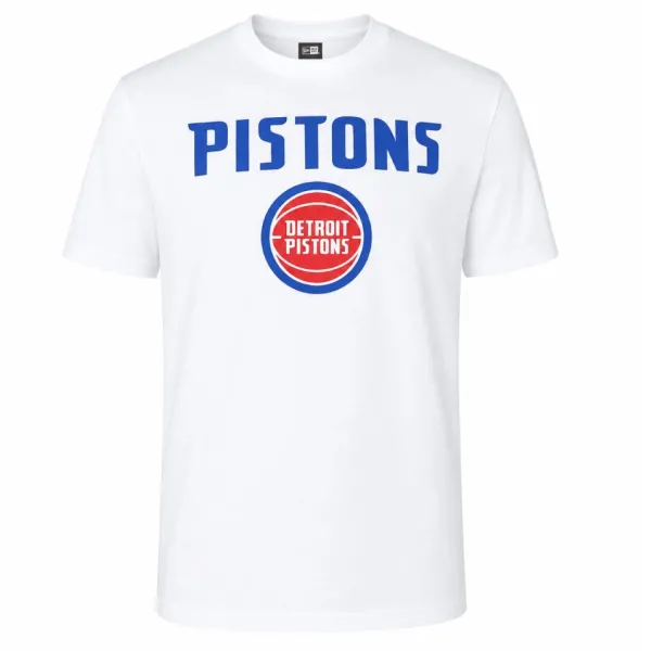 Camiseta Detroit Pistons Team Logo New Era blanca