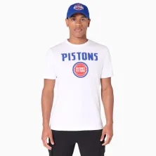 Camiseta Detroit Pistons Team Logo New Era blanca