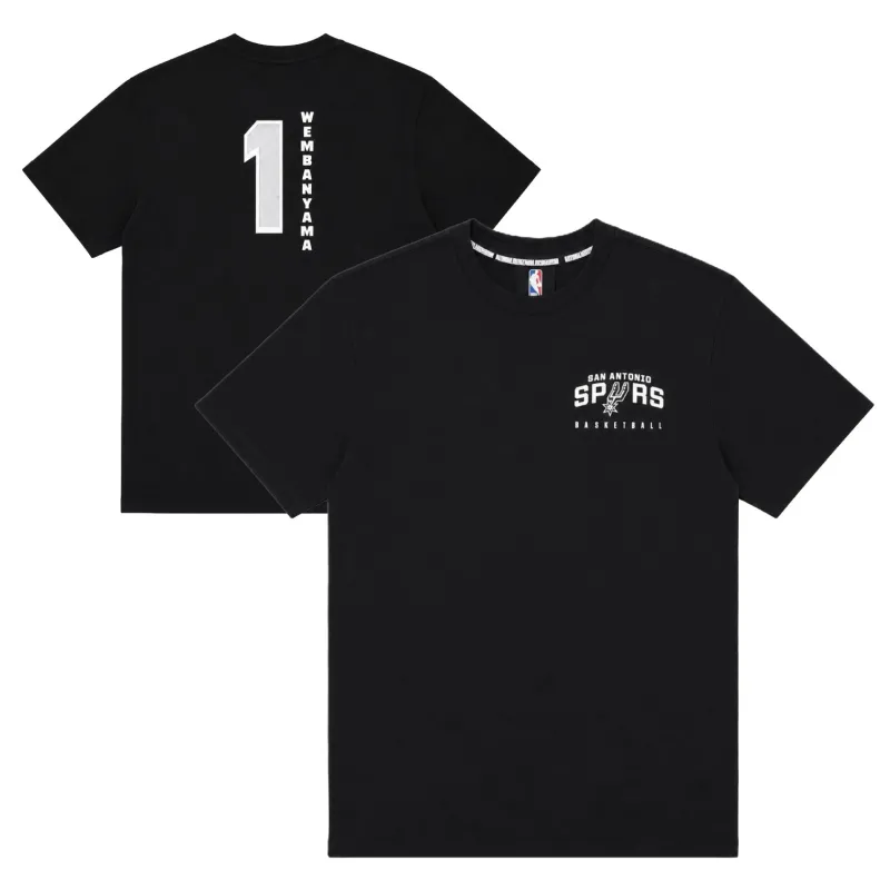Camiseta Victor Wembanyama Spurs Outerstuff negra - principal