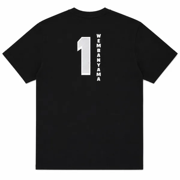 Camiseta Victor Wembanyama Spurs Outerstuff negra - espalda