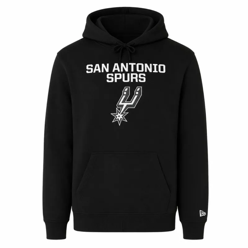 Sudadera San Antonio Spurs Team Logo New Era Regular Hoody negra