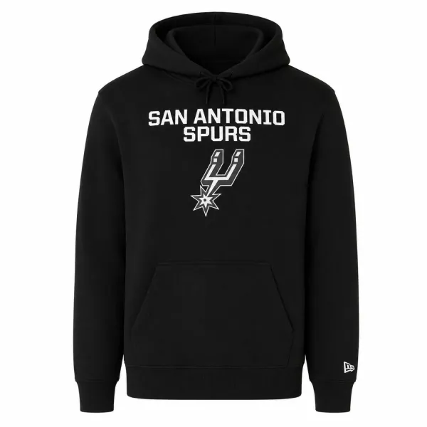 Sudadera San Antonio Spurs Team Logo New Era Regular Hoody negra