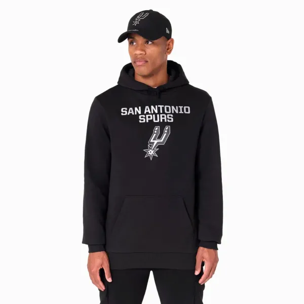 Sudadera San Antonio Spurs Team Logo New Era Regular Hoody negra