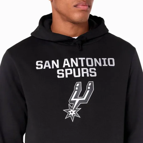 Sudadera San Antonio Spurs Team Logo New Era Regular Hoody negra