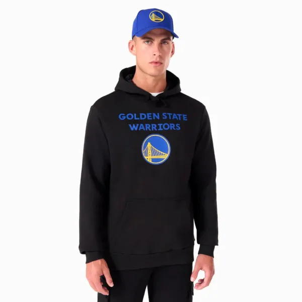 Sudadera Golden State Warriors Team Logo New Era Regular Hoody negra