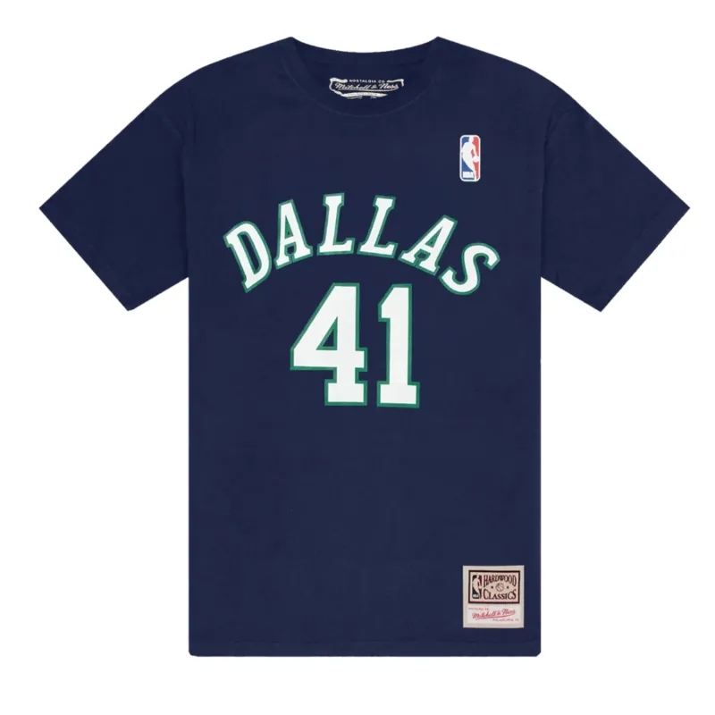 Camiseta Dirk Nowitzki Mitchell & Ness N&N Dallas Mavericks azul