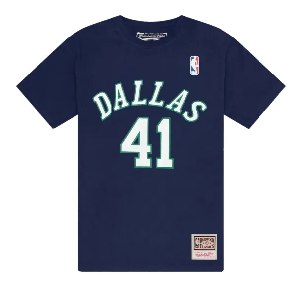 Camiseta Dirk Nowitzki Mitchell & Ness N&N Dallas Mavericks azul