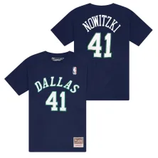 Camiseta Dirk Nowitzki Mitchell & Ness N&N Dallas Mavericks azul