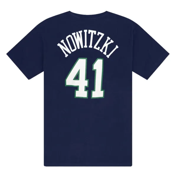 Camiseta Dirk Nowitzki Mitchell & Ness N&N Dallas Mavericks azul
