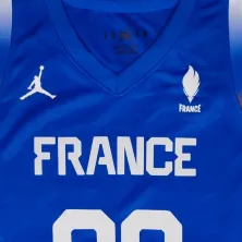 Camiseta Wembanyama Francia Jordan azul - detalle Camiseta Wembanyama Francia Jordan azul - detalle