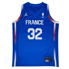 Camiseta Wembanyama Francia Jordan azul - frontal Camiseta Wembanyama Francia Jordan azul - frontal