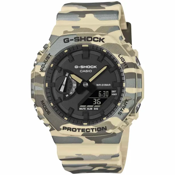 Casio G-Shock GA-2100CM-5AER Camo verde - frontal Casio G-Shock GA-2100CM-5AER Camo verde - frontal