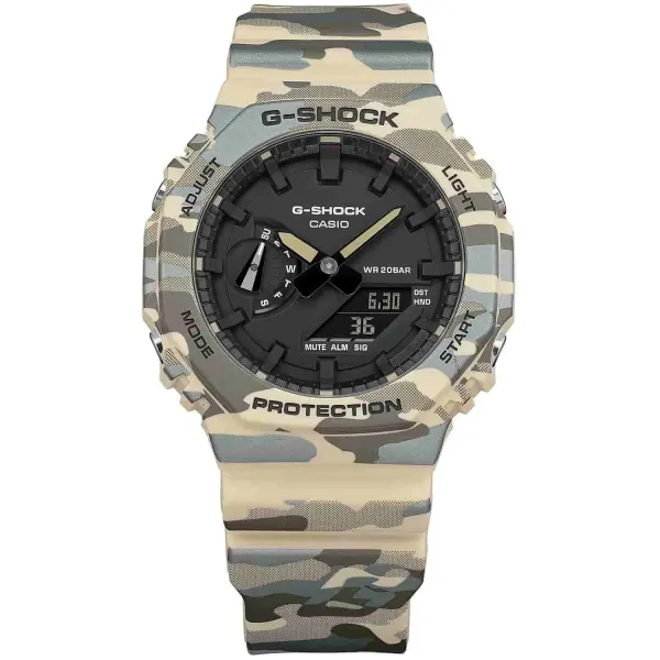 Casio G-Shock GA-2100CM-5AER Camo verde - frontal 2 Casio G-Shock GA-2100CM-5AER Camo verde - frontal 2