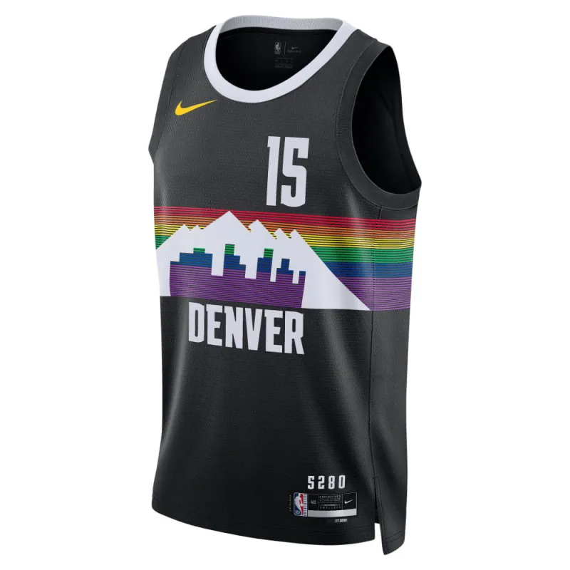 Camiseta Jokic Denver Nuggets City Edition negra - frontal