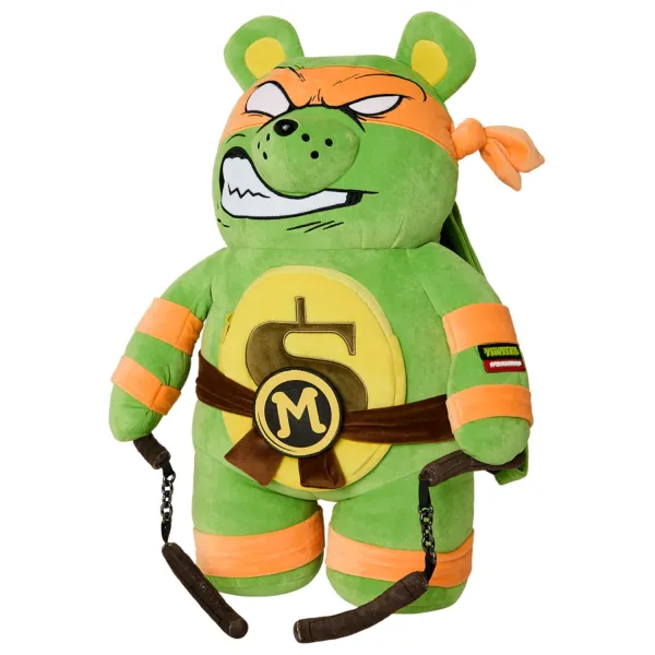 Mochila oso Tortugas Ninja Sprayground Michelangelo - lado