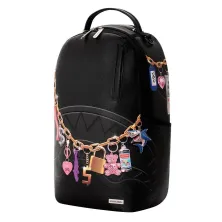 Sprayground Printed Hanging Stuff en negro de lado 2 Sprayground Printed Hanging Stuff en negro de lado 2
