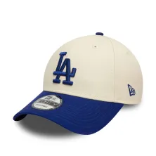 Gorra LA Dodgers New Era crema y azul - lado