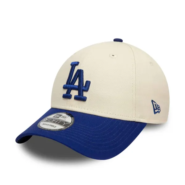 Gorra LA Dodgers New Era crema y azul - lado Gorra LA Dodgers New Era crema y azul - lado