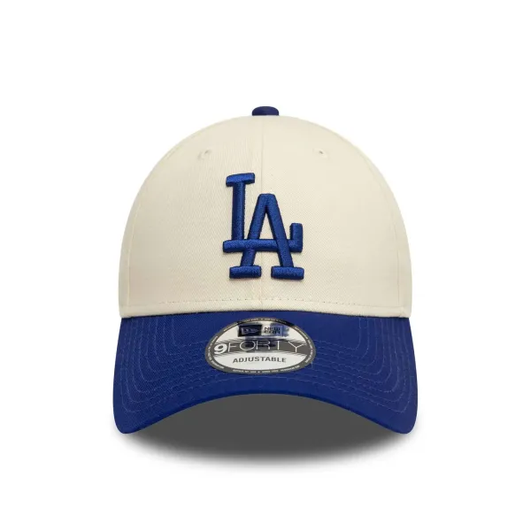 Gorra LA Dodgers New Era crema y azul - frontal Gorra LA Dodgers New Era crema y azul - frontal