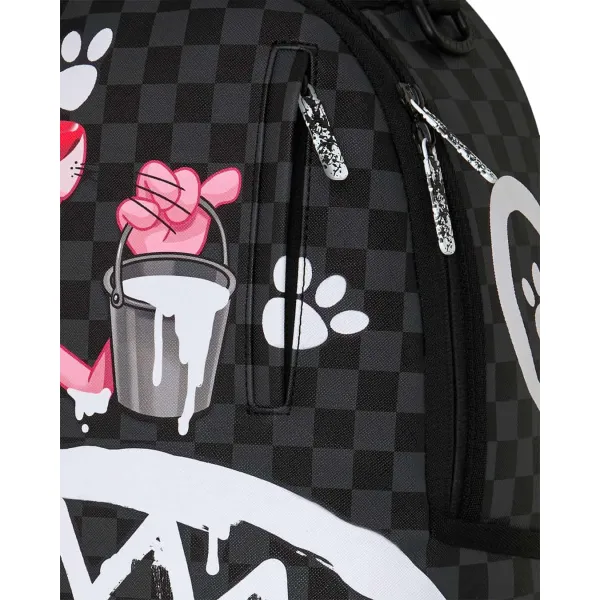 Sprayground Pink Panther Painting en negro - cremalleras