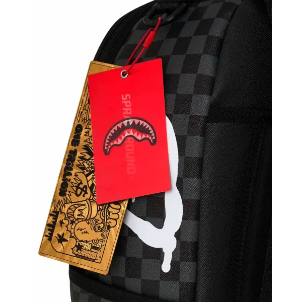 Sprayground Pink Panther Painting en negro - etiqueta