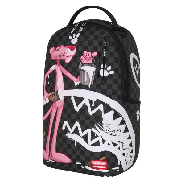 Sprayground Pink Panther Painting en negro - lateral 1