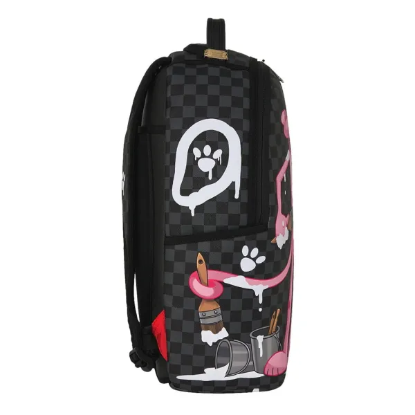 Sprayground Pink Panther Painting en negro - de lado