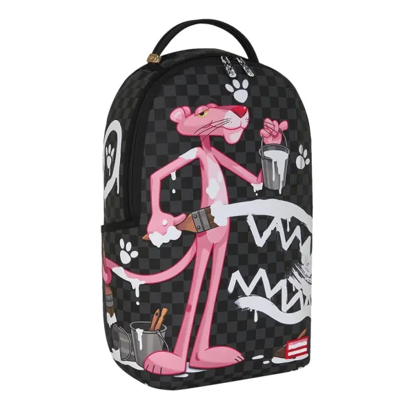 Sprayground Pink Panther Painting en negro - lateral