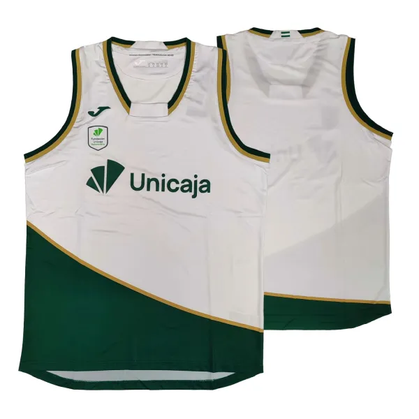 Camiseta Unicaja Malaga blanca Liga Endesa vista general
