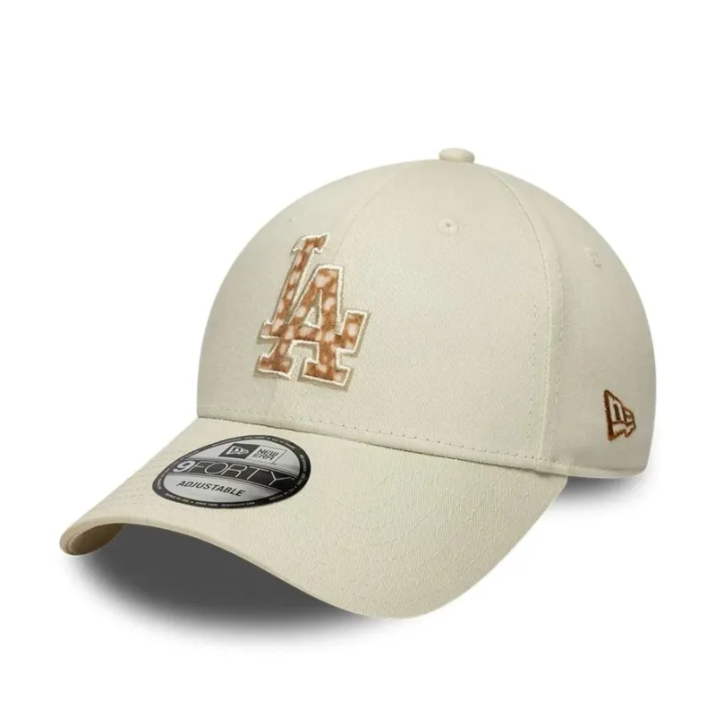Gorra LA Dodgers Animal Print 9Forty New Era crema