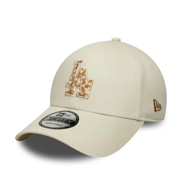 Gorra LA Dodgers Animal Print 9Forty New Era crema