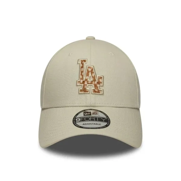 Gorra LA Dodgers Animal Print 9Forty New Era crema