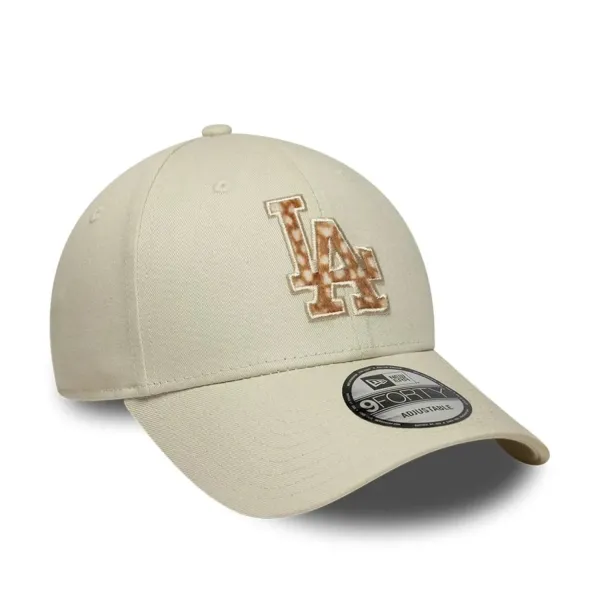 Gorra LA Dodgers Animal Print 9Forty New Era crema