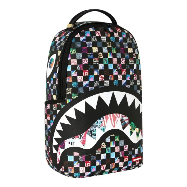 Mochila Sprayground Crazy Check - multicolor lateral