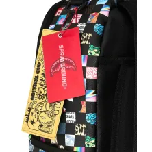 Mochila Sprayground Crazy Check - multicolor etiqueta