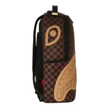 Mochila marrón Sprayground Embossed Check - lado