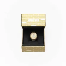 Caja anillo reloj Casio dorado