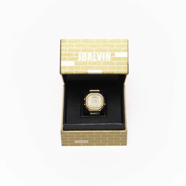 Caja anillo reloj Casio dorado