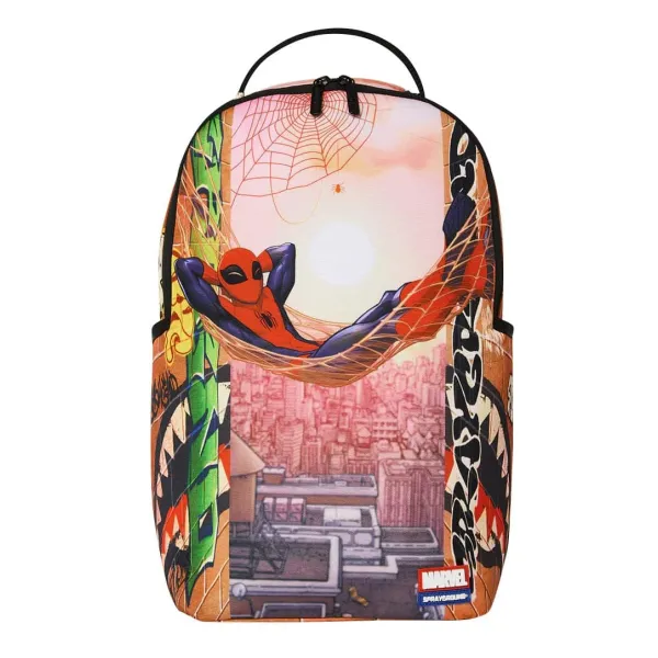 Mochila Sprayground Spiderman Web Hammock - frontal Mochila Sprayground Spiderman Web Hammock - frontal