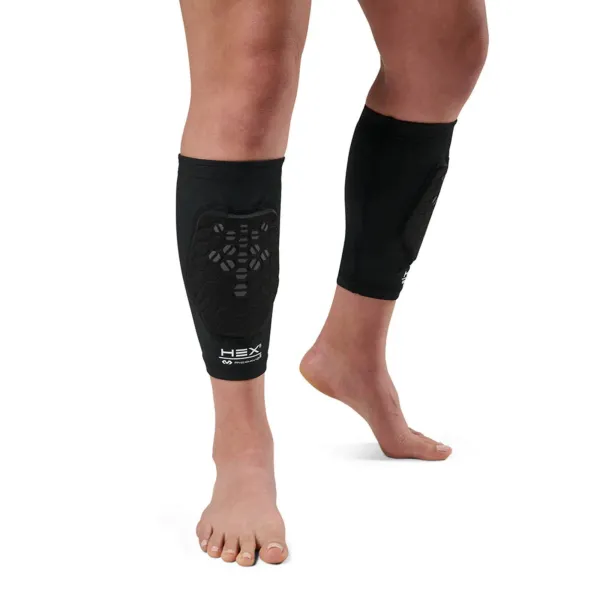 Espinilleras con proteccion Mcdavid HEX Viz 22140R - modelo chica Espinilleras con proteccion Mcdavid HEX Viz 22140R - modelo chica